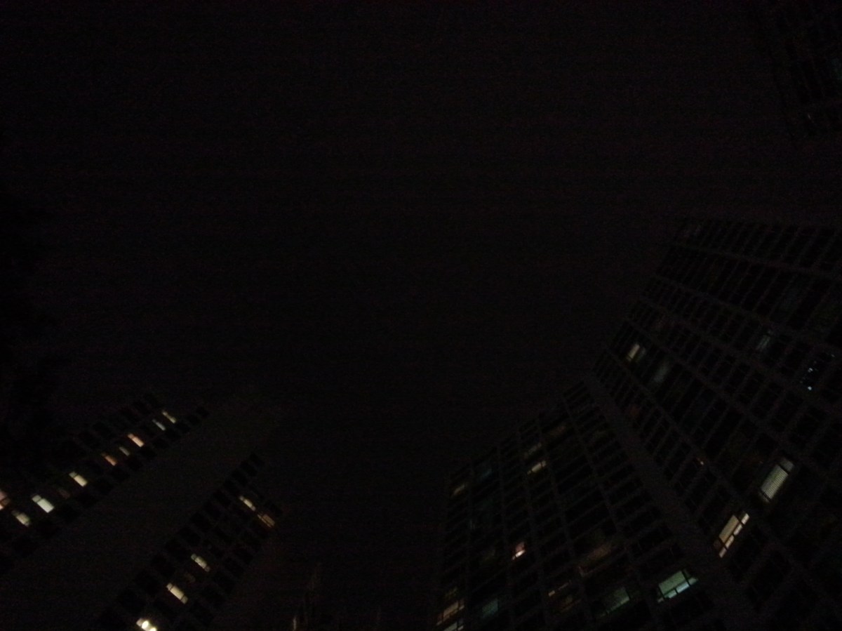 Night of Korea, apartment windows